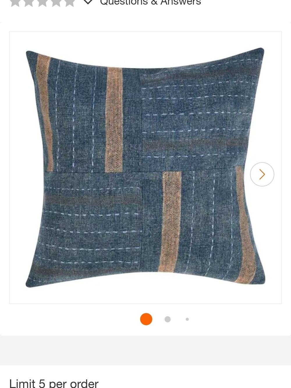 Blue and Brown Patchwork Decorative Throw Pillow